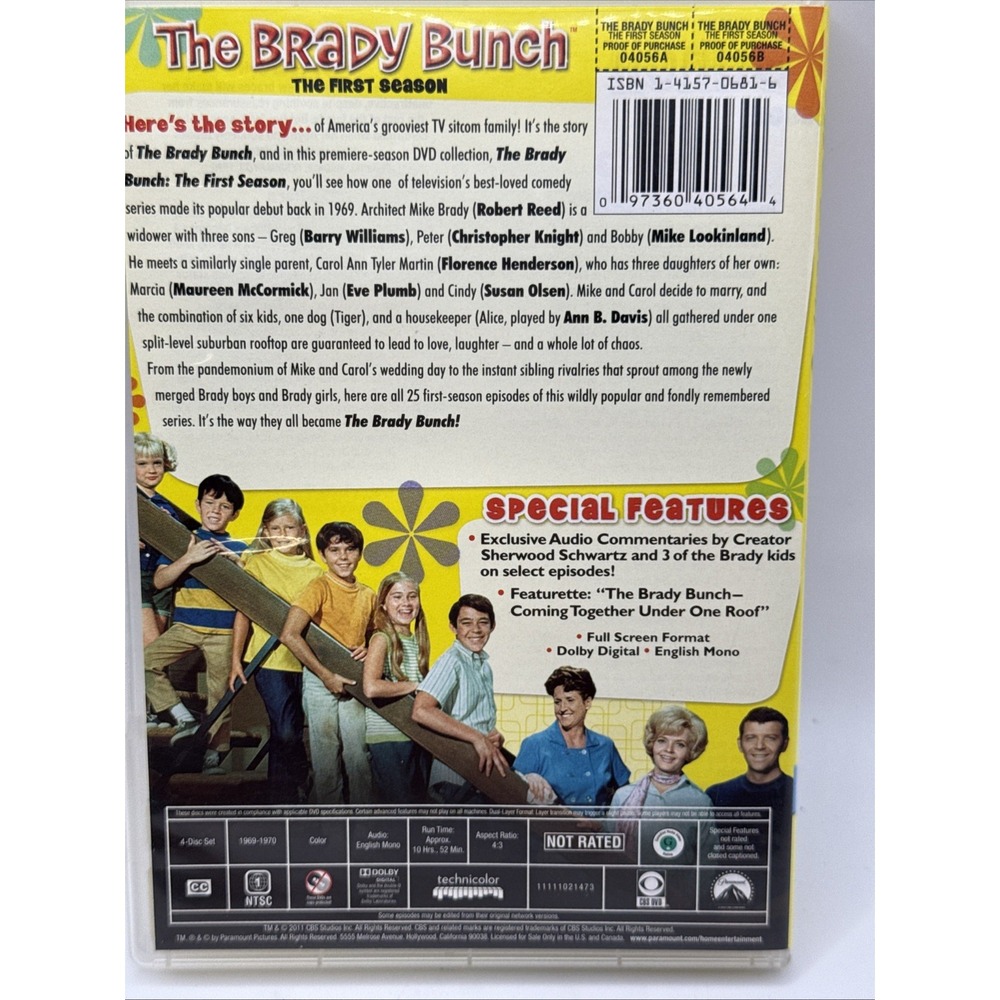 Brady Bunch:‎ Complete First Season (DVD) - Picture 4 of 4